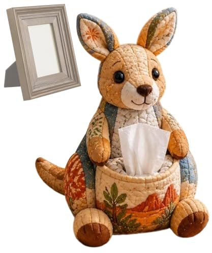 Handgefertigtes patchworks-Bushland-Taschentuchbox-DIY-Set, niedliches gestepptes Tier-Näh- für Erwachsene und Anfänger, Quilt-Serviettenspenderetui für Zuhause, Schlafzimmer, Büro