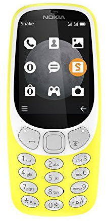 Nokia 3310 - Telefono cellulare sbloccato 3G (schermo da 2,4, ROM 32 GB, doppia SIM, fotocamera 2MP), colore: Giallo