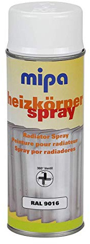MIPA Heizkörper-Lack Spray RAL 9016-400ml Thermolack Verkehrsweiß