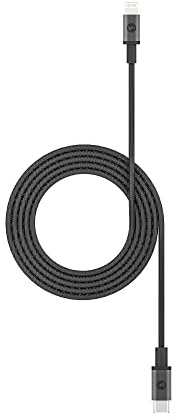 Mophie - Cable de Carga y sincronización-USB-C a Cable Lightning de 1,8 m, Color Negro