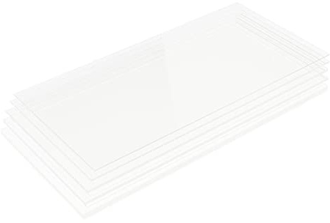 Acrylglas GS, 6 mm dick, 25 x 50 cm, Farblos Transparent | Farbloses gegossenes Acrylglas mit transparenter Wirkung; gut geeignet für Lichtobjekte, Modellbau, Displays und Zuschnitte