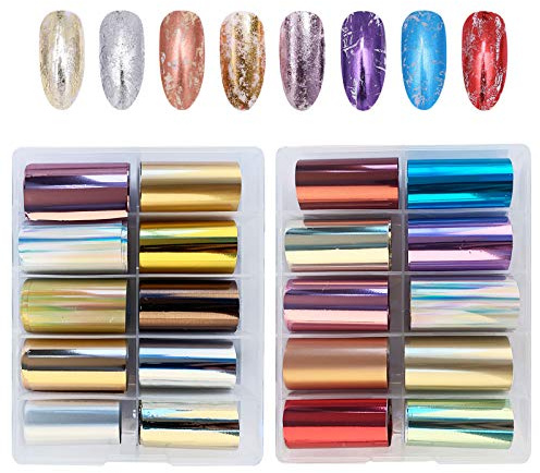 EBANKU 20 Rollen Nagel Transferfolie - Nailart Nägel Dekorationen