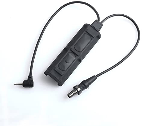NOBUHIRO Dual Remote Pressure Switch, Tactical Light Switch with SF / 2.5mm Plug, Compatible with M300 M600 Tactical Flashlights DBAL-A2 PEQ 15 Series, Suitable for 20mm Picatinny Rail