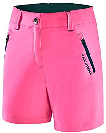 Black Crevice Damen Kurze Shorts I Trekkingshort Damen I Wandershorts Damen kurz I Damen Outdoor-Shorts I Trekking-Shorts Damen mit Gummibund im Rücken I strapazierfähig & atmungsaktiv