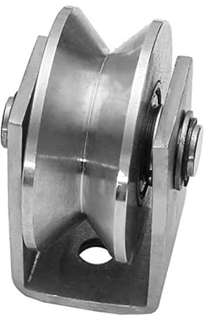 Edelstahl V4A Torlaufrolle in 4 Größen Hohlkehle Schiebetor-Schiebetür-Rolltür-Rolltor-Laufrolle (Ø 50mm)