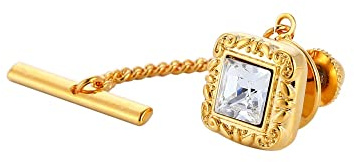 MAYIYAHO Luxus-Krawattennadel, quadratisch, tschechischer Kristall, Herrenhemd, Krawattenklammern, Stifte, Verschlussknopf mit Kette, Männer, Krawattenschnalle, Kleidung, Hochzeit, GIFS