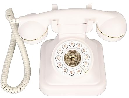 Telefono Fisso Vintage, Telefono con Filo Classico Vecchio Stile retrò con Pulsante Grande, Telefono Fisso Antico Decorativo per L'arredamento di Casa e Ufficio, per Ufficio,