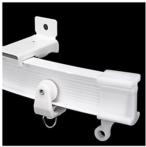 AYKANING Gardinenschiene,Vorhangschiene 6 Meter flexibler biegbarer Vorhang-Spur-Schiene-Seitenspannung for gekrümmte gerade Bucht Windows-Spur-Pole-Zubehör