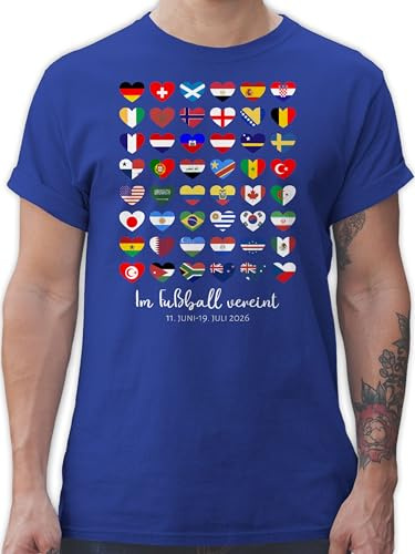Shirtracer - T-Shirt Herren - EM - Im Fußball vereint - Deutschland WM 2026 Länder