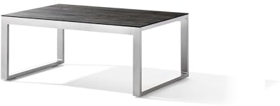 möbelando Gartentisch >Lounge< in Beton dunkel, Graphit - 105x44x70 (BxHxT)