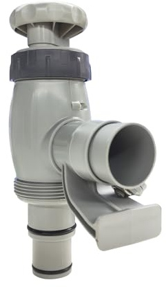 Pool Tap Plus for Above Ground Pool with 32/38mm Hose Connection, Intex/Bestway Pool Accessories, Pool Valve Double Split Hose Plunger Valve for Pool Pump (Pack of 1)