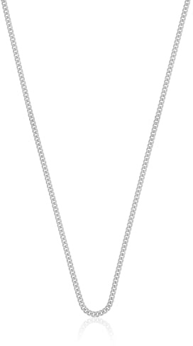 MUAU Schmuck Collier Rundpanzer Weissgold 750, 1.6mm, 55cm