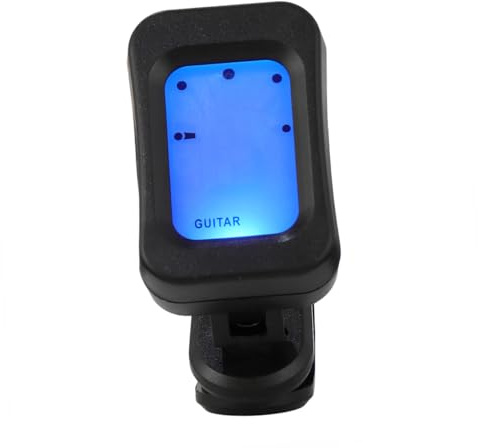 JEWEDECO Et-20 Elektronisches Stimmgerät für Ukulele Gitarre Bass und Violine mit LED Anzeige Vibrationsstimmung Automatischer Abschaltung Schwarz