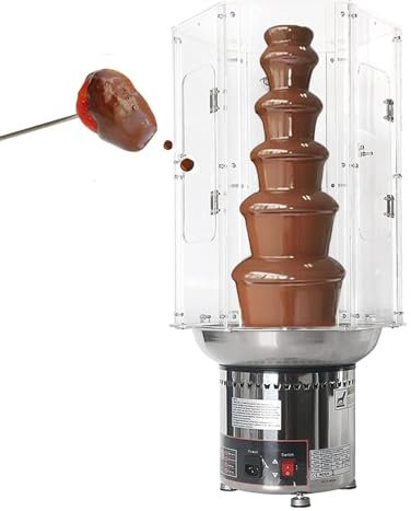 Commercial Chocolate Fondue Fountain Cover, Chocolate Fountain Cover, Electric 4-7 Tiers Chocolate Fountain Melting Machine Cover, Heating Fondue Fountain Cover,6tiers