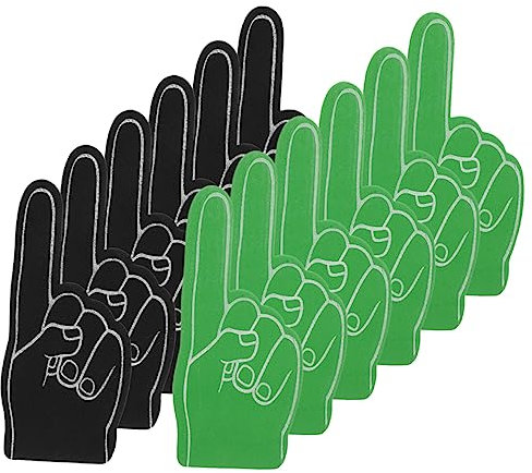 GAROZATION 12stücke Schaum Fingerhandschuhe Cheerleading Finger Requisiten Für Sportveranstaltungen Partys Und Fußballspiele Weiche Bequeme Fingerprops