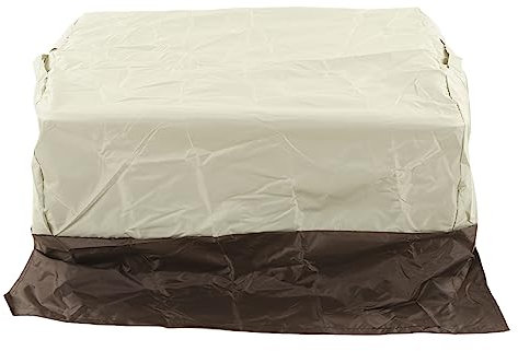 Grillabdeckung für Außengrill, Grillabdeckung, Grilloberseite, Oxford-Stoff, Grillabdeckung, 81 X 66 X 61 cm, Grillabdeckungen für die Meisten Außengrills (Beige mit Kaffeefarbe)