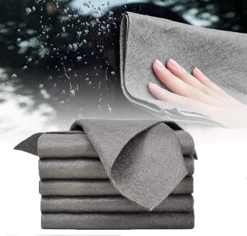 Thickened Magic Cleaning Cloth - Reuseable Magic Fiber Microfiber Cleaning Cloths, Streak Free Microfiber Cloth Multipurpose Miracle Towels Rags for Kitchen, Window, Glass, Cars (5, 20 * 30cm)