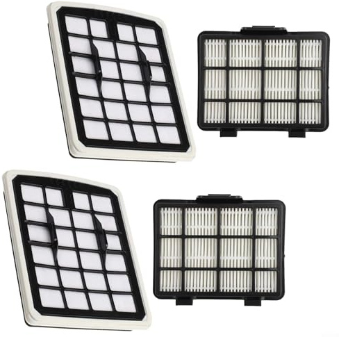 Juego de 2 filtros HEPA de filtro de polvo, juego de repuesto para aspiradora NF para Apollo sin bolsa, recipiente para aspiradora, taza de polvo con secundario