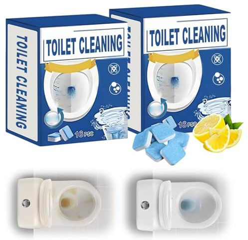 WC Reiniger Extra Stark, Urinsteinentferner Extra Stark, Toilettenreiniger, Kalkentferner Tabs, Putzmittel von Toiletten & Urinalen, Frischen Duftchaum (2)