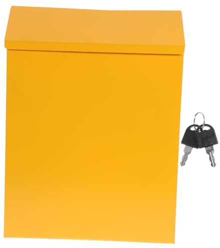 Operitacx Boîte Aux Lettres Murale Boîte à Suggestions Jaune Design Simple pour Courriers Et Lettres