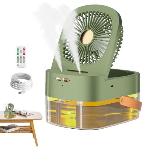 Mini ventilador de mesa con niebla de agua | Ventilador de mesa con niebla de agua – USB eléctrico para mesa, hogar y viajes
