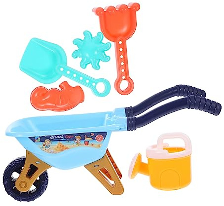 Mikinona Carriola Spiaggia Per Bambini Set Giocattoli Da Spiaggia Creativi E Divertenti in Plastica Per Gioco All'Aperto Spiagge E Parchi