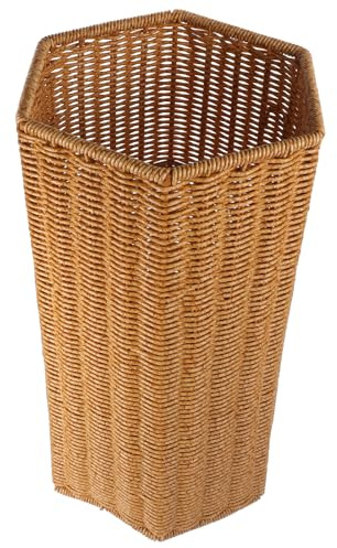 Alipis Schirmhalter Aus Künstlichem Rattan Mit Kreativem Sechseckigem Design Und Wasserauffangschale Für Innenräume Wie Flur Büro Und Hotel Geeignet