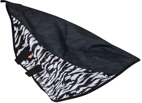 Imperial Riding IRH Super-Dry Carly 600D Oxford Rain and Fly Neck Piece with Waterproof Outer Material, Fits Carly Blankets, Zebra, S