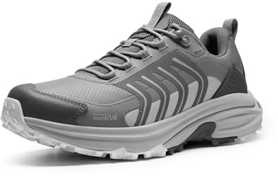 NORTIV 8 Chaussures Homme de Randonnée Imperméables,Size 44,Gris Clair