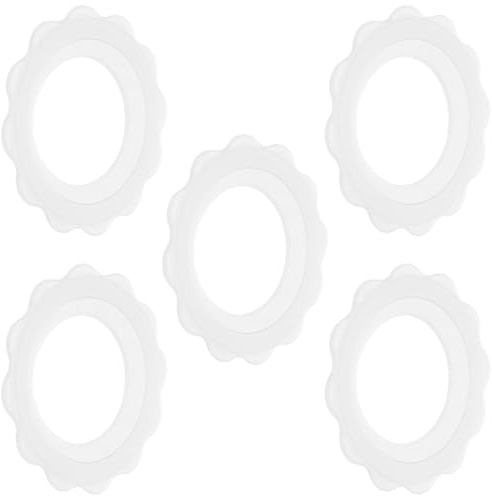 Milisten Lot de 5 Anneaux en Silicone Antidérapants pour Allaitement, Protection Mamelons Résistante la Transpiration Estivale, Grand Modèle Confortable et Réutilisable pour Mamans