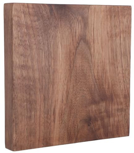 DIKACA Planche en Bois de Noyer Massif 15x15x2 Cm, Panneau Brut pour Loisirs Créatifs, Découpe, Gravure et Pyrogravure, Matériau de Construction pour Bricolage et Rénovation Intérieure