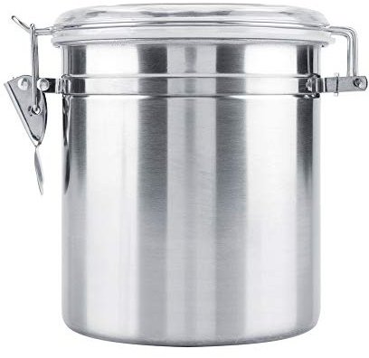 Contenitore del Caffè, Acciaio Inossidabile Contenitore del di Caffè Vaso di Conservazione Ermetico Sotto Vuoto Vaso Sigillato Barattoli per Zucchero Tè Stagionatura (1400ml)