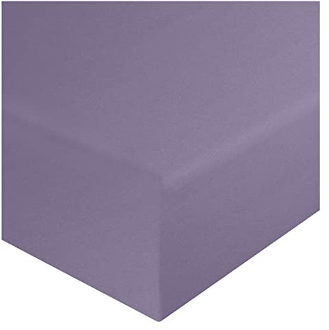 Odeur Lilac Single Fitted Sheet - Easy Care 2ft 6, 76CM x 190CM - Poly Cotton Shorty Fitted Sheet for Caravan, Island & Bunk Beds