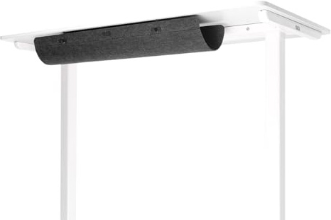 Yaasa Cable Management S/M, Kabelkanal aus Filz, Grau, Desk Organizer Büro | 9-15L Volumen anpassbar, Montage under desk oder over edge ohne Bohren, für sauberen Arbeitsplatz, Kabelorganisation Tisch