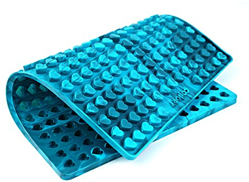 Collory Bakmatta för hundkex för MINI (1,5 cm) hjärta form godis, silikonbakform, chokladform, värmebeständig, livsmedelssäker och BPA-fri