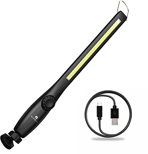 Dr.Prepare Arbeitsleuchte LED Handleuchte 700 Lumen Handlampe Akk Taschenlampe Led Werkstattlampe COB Inspektionsleuchten mit Haken Magnethalter für Auto Reparatur Werkstatt Camping