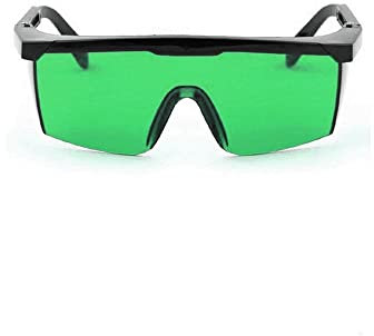 Gafas láser, envolventes 190 nm-540 nm de longitud de onda láser gafas de seguridad OD +5 gafas de protección de trabajo para protección ocular - verde