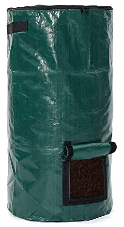 AIBAOBAO Environmental Compost bin Garden Waste Bin Homemade Organic Ferment PE Bag 34 Gallons Potato Grow Bag Outdoor Kitchen Waste Composter Bag Homemade Organic Ferment Waste Disposal Bag for Yard