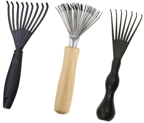 GNALIA 3 Pcs Outil Nettoyage Peigne À Cheveux Portable Brosse Nettoyage Peigne Mini Brosse À Cheveux Remover Pour Nettoyer Les Brosses Peignes Tapis Bain Tapis