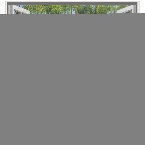 Magnet Fliegengitter Tür 155x185cm Grau Moskitonetz Tür Magnet Vorhang Insektenschutz-mit Klettband für Balkontür Kellertür Terrassentür-Kinderleichte Klebemontage Ohne Bohren