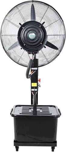 GXQFF Ventilador De Pie con Agua, Ventilador De Nebulización Oscilante con Tanque De Agua Grande De 42 litros, Funcionamiento De 3 Velocidades, para Uso Industrial, Comercial, Restaurante Y Pati-260W