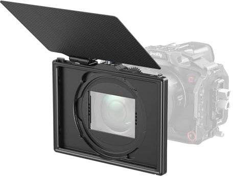 SMALLRIG Matte Box (Lite) QR avec Pince Réglable de 67 mm à 82 mm (2,6 à 3,2 Pouces), sans Vignettage avec 4 Cadres de Filtre de 5,65 Pouces, pour Appareils Photo Reflex Numériques - 4409