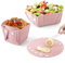 RoseFlower Collapsible Bowl, Portable Customizable Shapes Silicone Collapsible Bowls for Camping, Foldable into a Bowl, Plate, or Cup, Space Saving Camping Essentials for Camping, RVs (Pink)