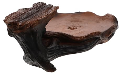 OFFSCH Resin Wood Plant Saucer and Drip Tray for Indoor Hydroponic Plants, Black Large Flower Pot Saucer Water Catching Base, Suitable for Home and Garden Use
