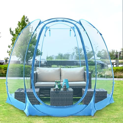Pop Up Bubble Zelt für 4-8 Personen - 3.0x3.0 m Large Oversize Weather Proof Pod - Kälteschutz Campingzelt - Winter Sofortiges Igluzelt für Outdoor-Aktivitäten Blau