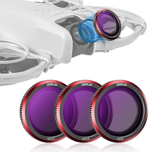 Magnetisches ND- und CPL-Filter-Set für DJI Neo, ND8, ND16, ND32, CPL-Filter, kompatibel mit DJI Neo Drohnenzubehör, Neutraldichte-Kameraobjektiv-ND-Filter, ultradünner Aluminiumrahmen (ND8 + ND16 +