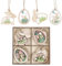 Easter Decorations,12pcs Wooden Hanging Tree Decorations,Egg and Rabbit Shape Pendants,Home Decor Gift with Wood Box,2 Inch