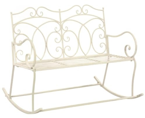 LLEZKBR Furniture Select-Gartenbank 104 cm Eisen antikweiß