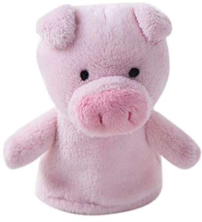 JWQFBC Fingerpuppen Set mit Cartoon Tiern, Fingerpuppen, Lernspielzeug, Kindergeschenk, Rosa Schwein