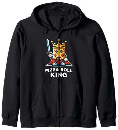 Illustration amusante de collations surgelées Pizza Roll King Sweat à Capuche